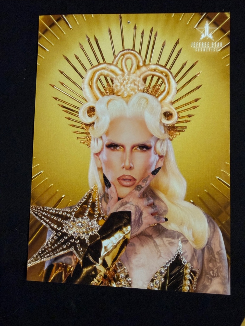 Jeffree Star cosmetics postcard